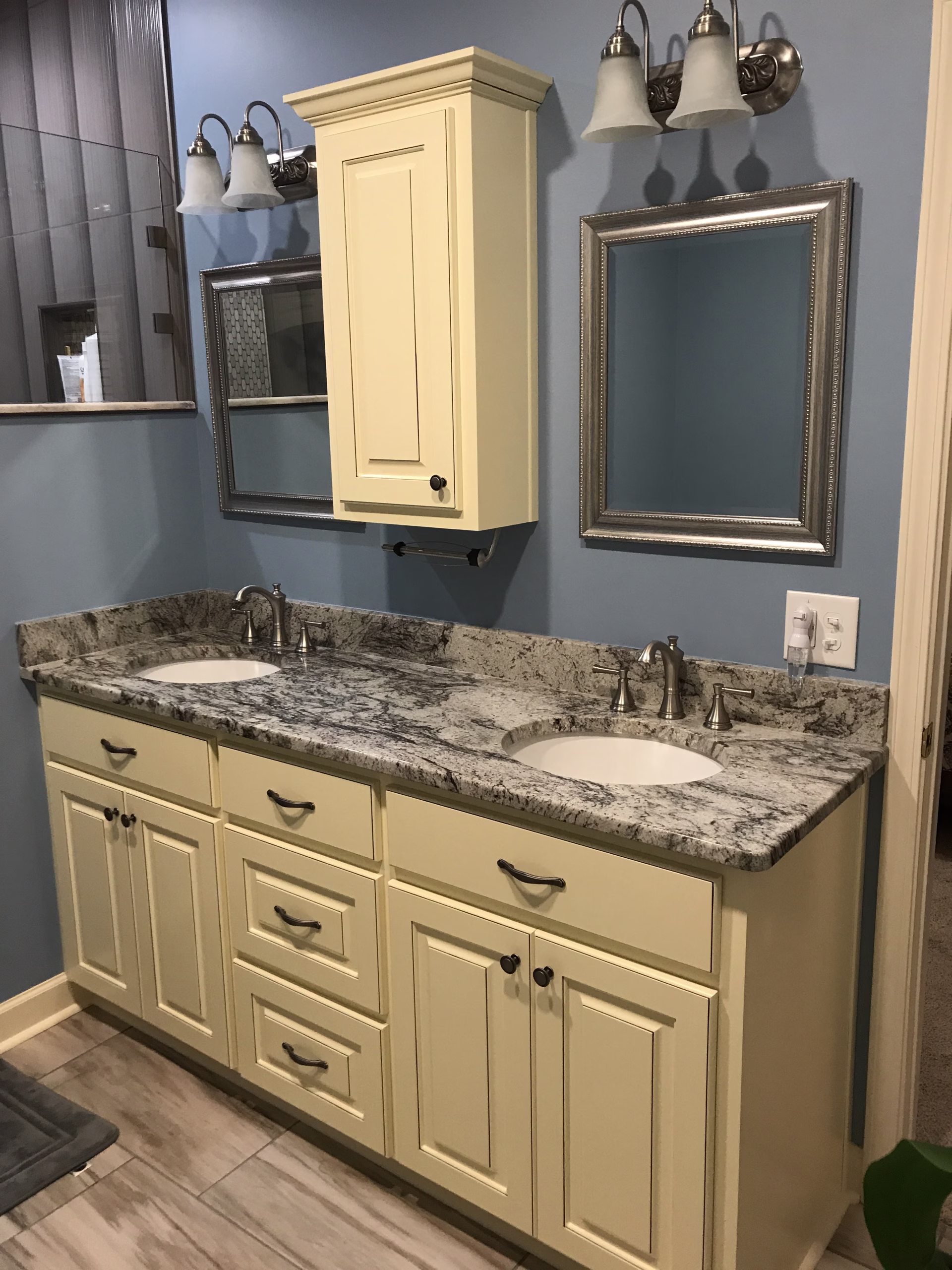 Yellow and Gray, Warm Bathroom