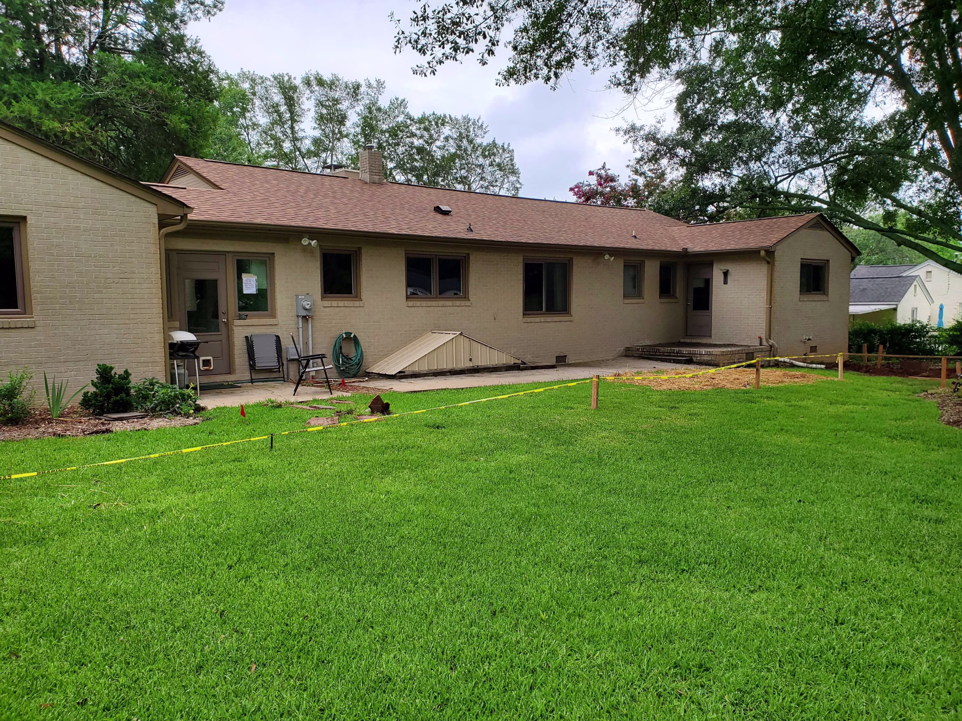 Custom room addition, before photo. Greenville, SC