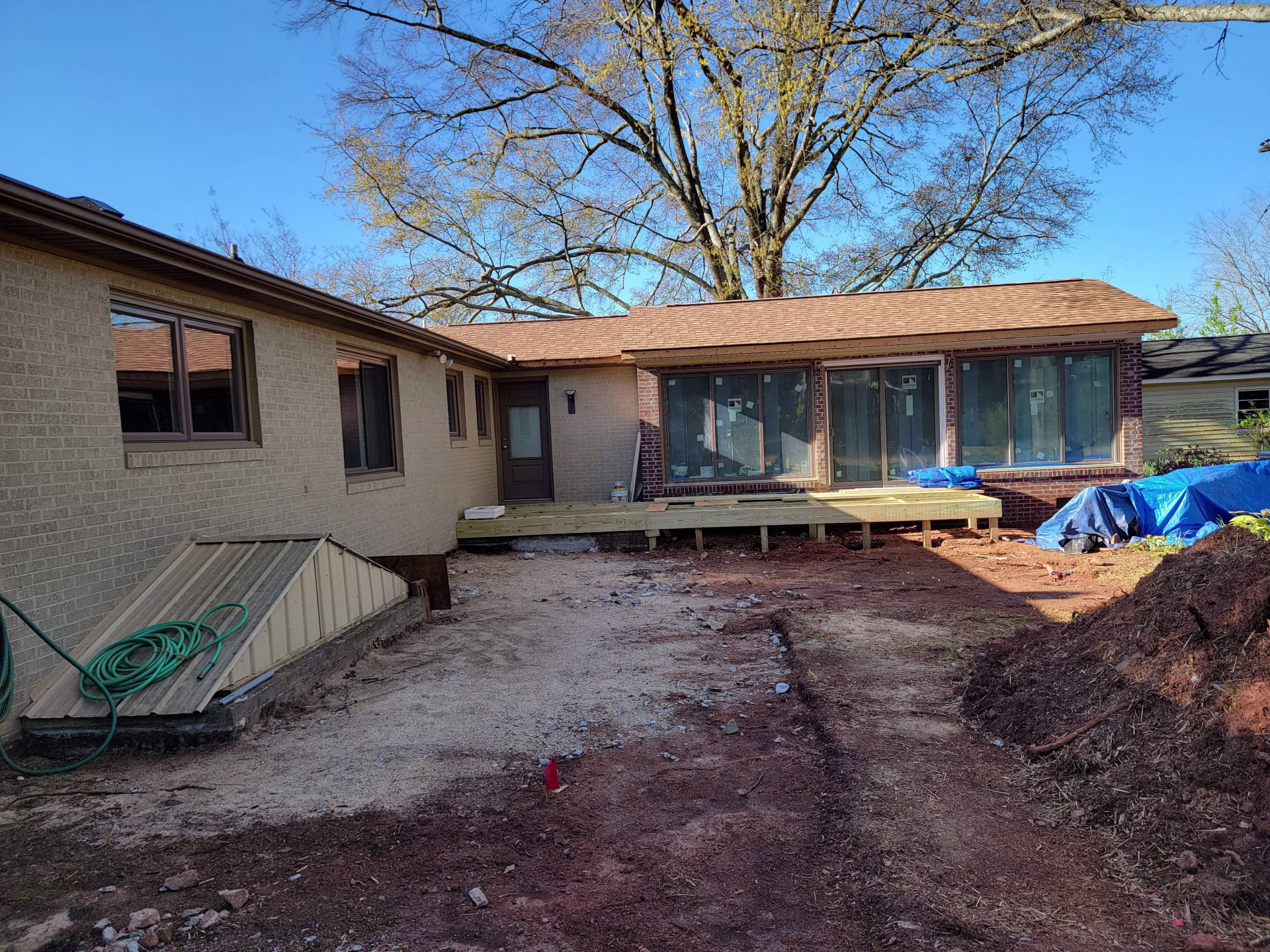 Custom residential room addition, during construction. Greenville, SC